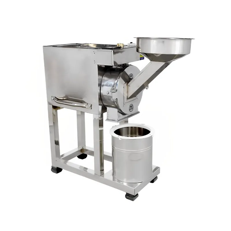 Semi Automatic 2 in 1 SS Flour Mill/Pulverizer Machine/Masala Grinder with 3 HP Motor, 15-20 kg per hour
